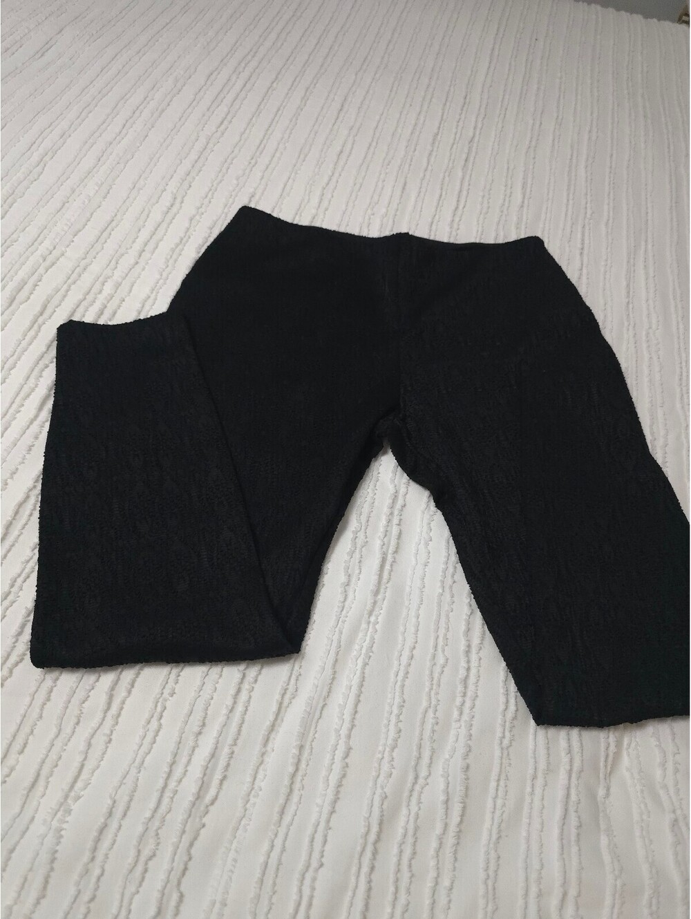 Lysse Women's Black Textured Leggings Size XL